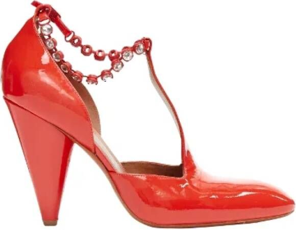 Celine Vintage Pre-owned Leather heels Red Dames