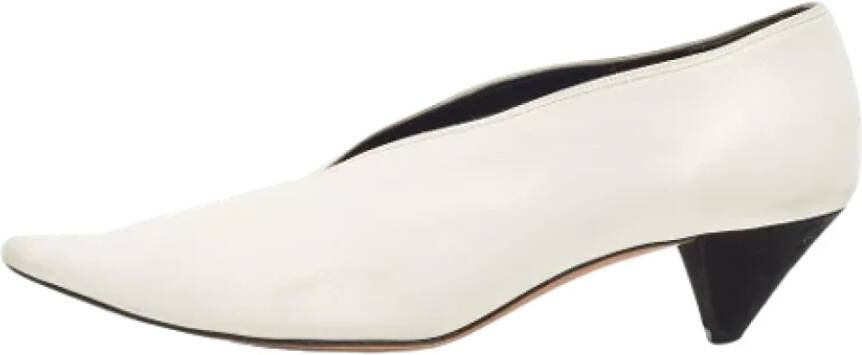 Celine Vintage Pre-owned Leather heels White Dames