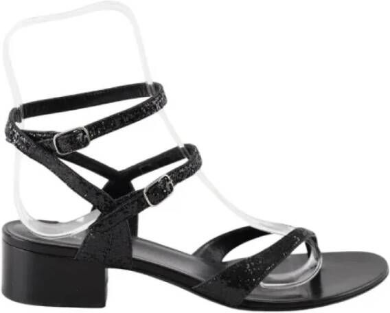 Celine Vintage Pre-owned Leather sandals Black Dames