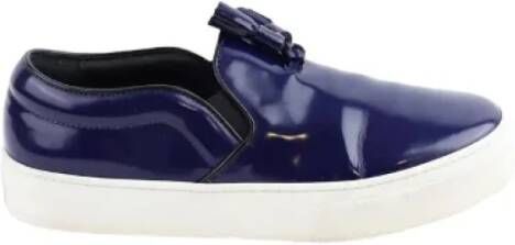 Celine Vintage Pre-owned Leather sneakers Blue Dames