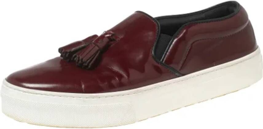 Celine Vintage Pre-owned Leather sneakers Red Dames