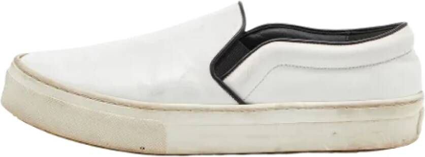 Celine Vintage Pre-owned Leather sneakers White Dames