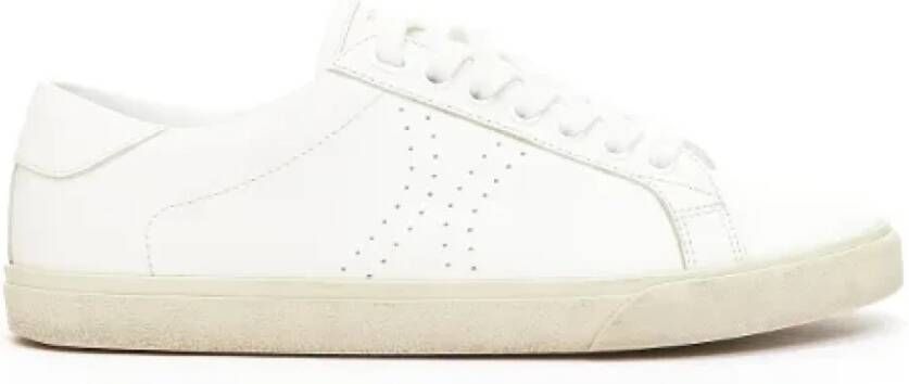 Celine Vintage Pre-owned Leather sneakers White Dames