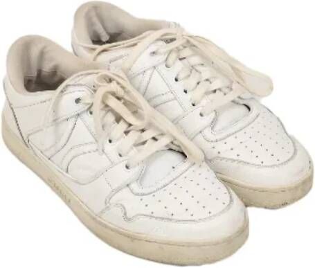 Celine Vintage Pre-owned Leather sneakers White Dames