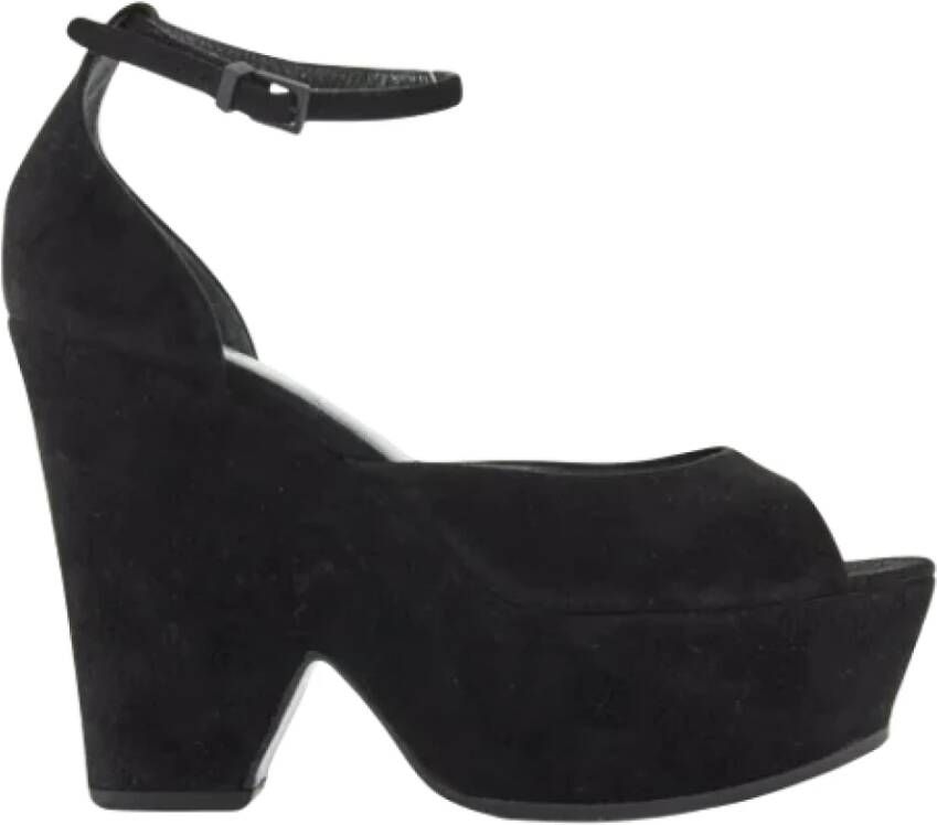 Celine Vintage Pre-owned Suede heels Black Dames