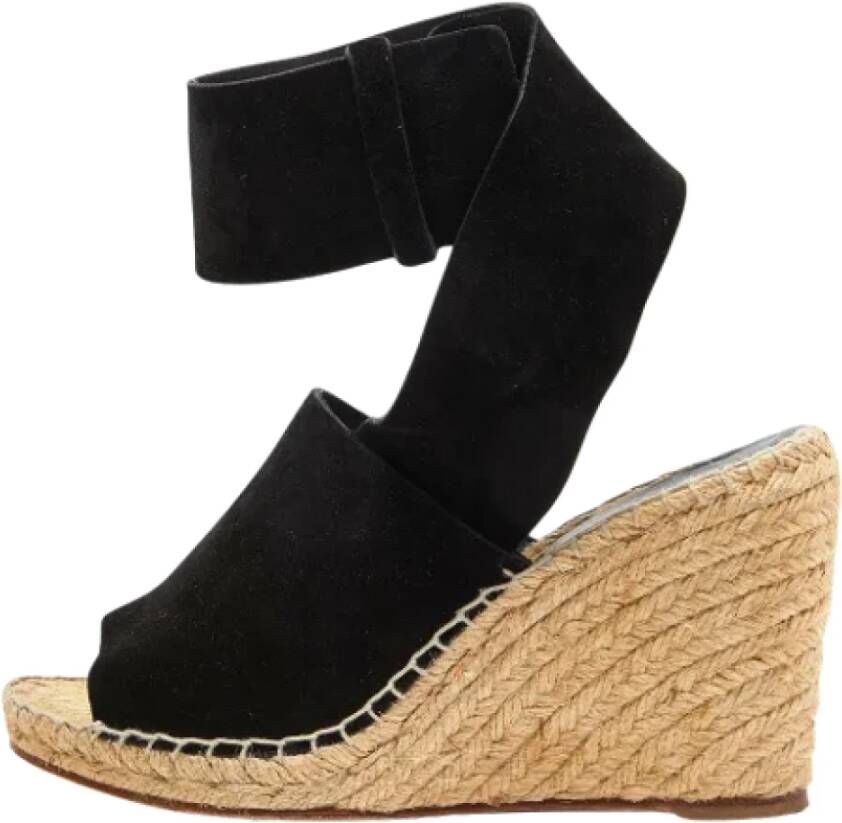 Celine Vintage Pre-owned Suede sandals Black Dames