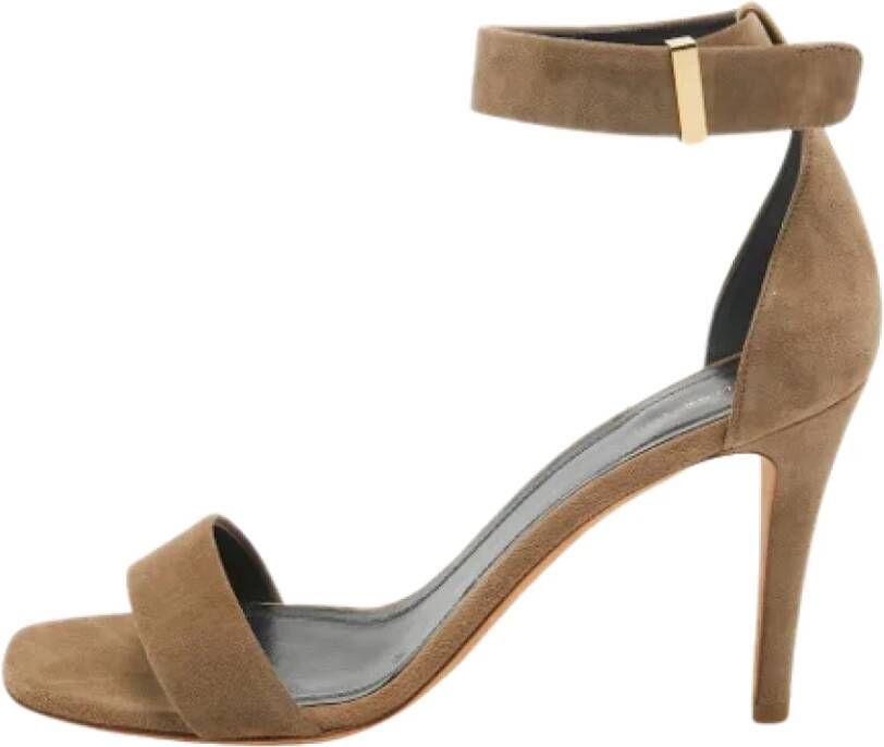 Celine Vintage Pre-owned Suede sandals Gray Dames