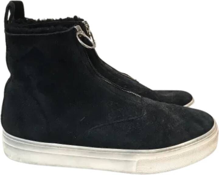 Celine Vintage Pre-owned Suede sneakers Black Dames