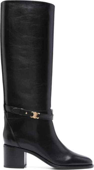 Celine Zwarte Hoge Laars Triomf Stijl Black Dames