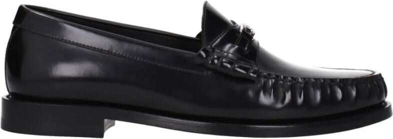 Celine Zwarte leren loafers Black Heren