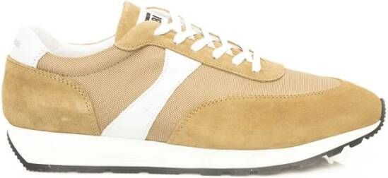 Cerruti 1881 Beige Lederen Hoge Zool Sneaker Beige Heren