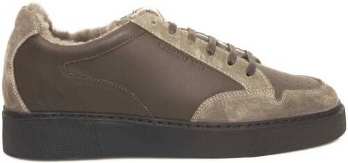 Cerruti 1881 Beige Leren Heren Sneakers Beige Heren