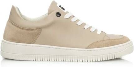 Cerruti 1881 Beige Leren Plateau Sneakers Logo Beige Dames