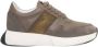 Cerruti 1881 Beige Leren Platform Sneakers met Logo Beige Dames - Thumbnail 1