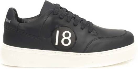 Cerruti 1881 Heren Leren Sneakers met Rubberen Zool Blue Heren