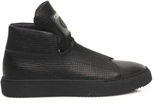 Cerruti 1881 Echt Lederen Hoge Sneaker Black Heren