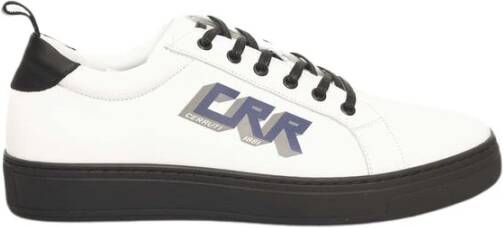 Cerruti 1881 Echt Leren Heren Sneaker Rubberen Zool White Heren