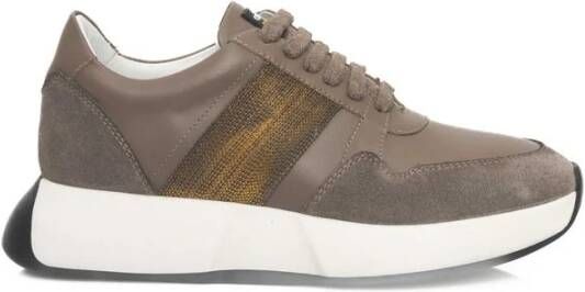 Cerruti 1881 Echt Leren Platform Sneaker Dames Beige Dames