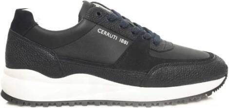 Cerruti 1881 Heren Leren Hoge Sneakers Blue Heren