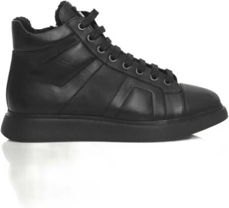 Cerruti 1881 Hoge Top Leren Sneakers Black Dames