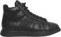 Cerruti 1881 Zwarte Leren High-Top Sneakers Logo Black Dames - Thumbnail 1