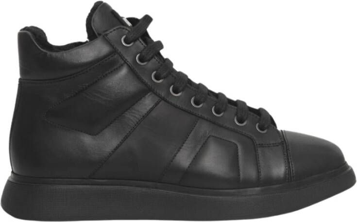 Cerruti 1881 Hoge Top Leren Sneakers Black Dames