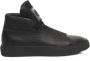 Cerruti 1881 Hoge Top Leren Sneakers met Rubberen Zool Black Heren - Thumbnail 9