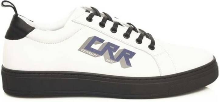 Cerruti 1881 Leren Sneaker met Zijlogo White Heren