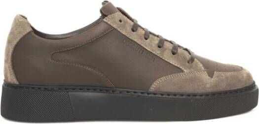 Cerruti 1881 Leren Sneakers met Rubberen Zool Beige Heren