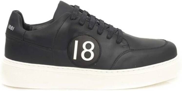 Cerruti 1881 Leren Sneakers met Zijlogo Blue Heren