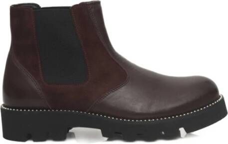 Cerruti 1881 Platform Leren Enkellaarzen Red Dames