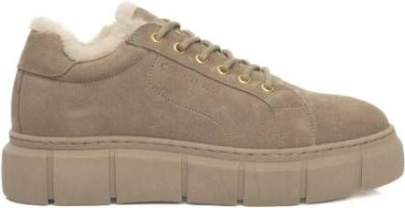 Cerruti 1881 Platform Sneakers van Echt Leer Beige Dames