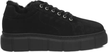 Cerruti 1881 Platform Sneakers van Echt Leer Black Dames