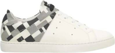 Cerruti 1881 Uniek Patroon Witte Sneakers Logo Detail White Dames