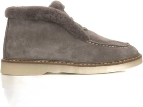 Cerruti 1881 Winter Leren Laarzen Rubberen Zool Beige Dames