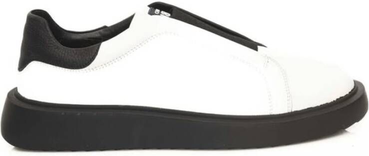 Cerruti 1881 Witte Leren Hoge Zool Sneaker Logo White Heren