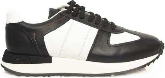 Cerruti 1881 Zwart & Wit Leren Sneakers Black Heren