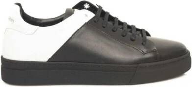 Cerruti 1881 Zwart & Wit Leren Sneakers met Logo Black Heren