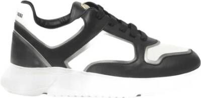 Cerruti 1881 Zwart Wit Leren Hoge Zool Sneaker Black Dames