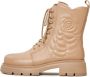 Cesare Gaspari Beige Leren Platform Enkellaarzen Beige Dames - Thumbnail 1