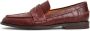 Cesare Gaspari Block Heeled Loafers Bordeaux Red Dames - Thumbnail 1