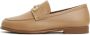 Cesare Gaspari Blokhak leren loafers Beige Dames - Thumbnail 1