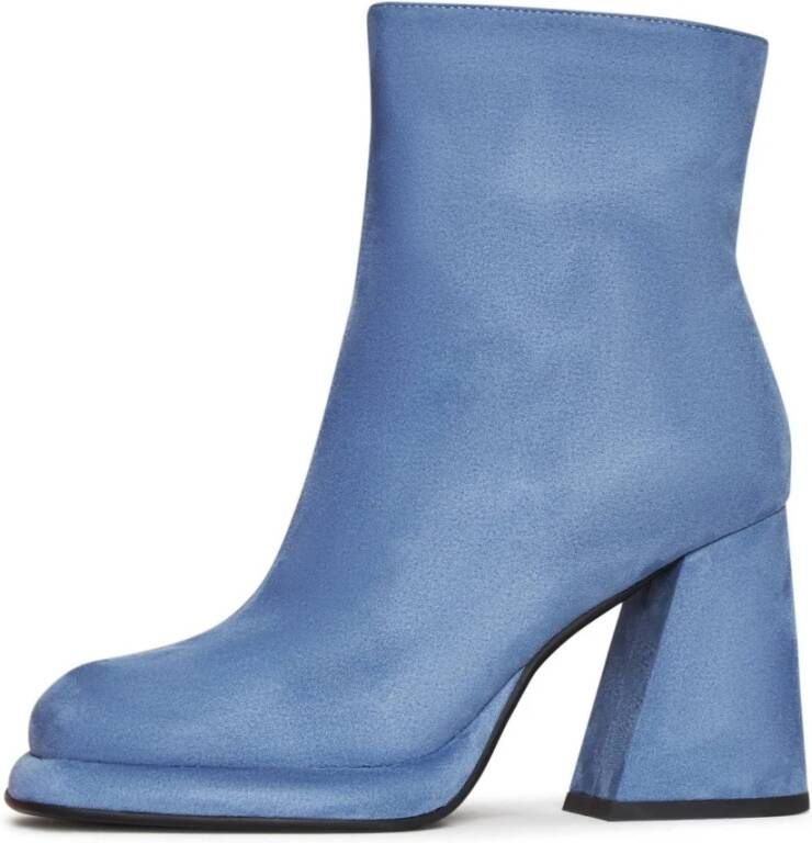 Cesare Gaspari Casual Block Heel Ankle Boots Blue Dames