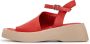 Cesare Gaspari Casual Plateau Sandalen Rood Red Dames - Thumbnail 1