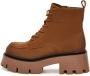 Cesare Gaspari Casual Platform Enkellaarzen Bruin Brown Dames - Thumbnail 1