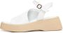 Cesare Gaspari Casual platform sandalen Wit White Dames - Thumbnail 1