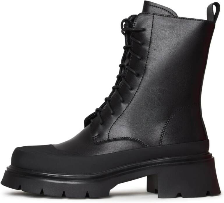 Cesare Gaspari Casual Suède Veterschoenen Enkellaarsjes Zwart Black Dames