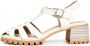 Cesare Gaspari Chunky Heel Sandalen Beige Dames - Thumbnail 1