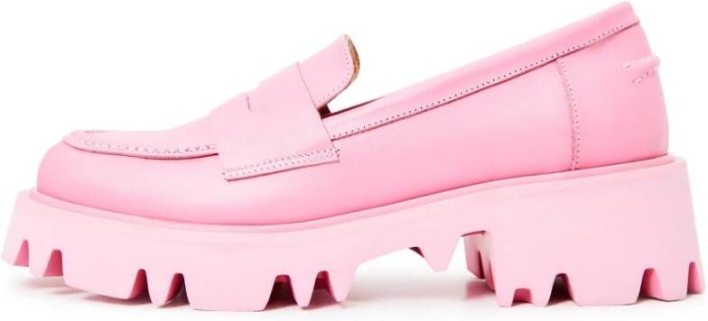 Cesare Gaspari Chunky Platform Loafers Pink Dames