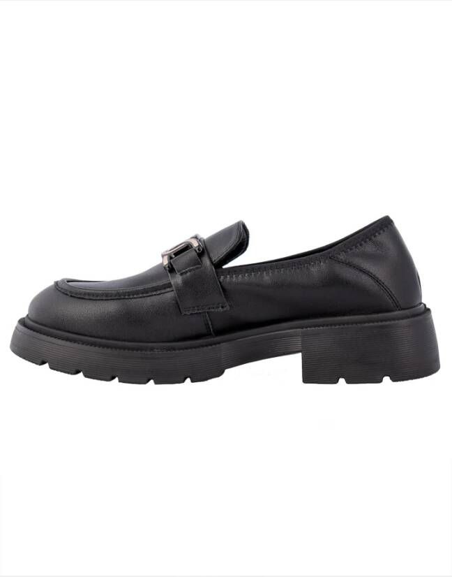 Cesare Gaspari Chunky Platform Loafers Zwart Black Dames